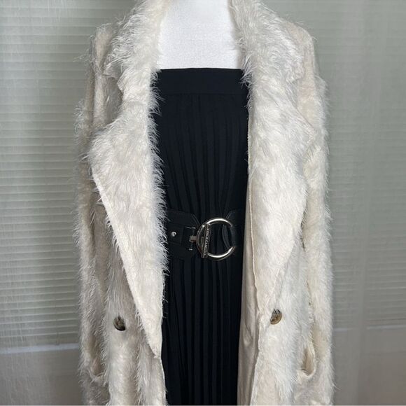 Vince Camuto M-L/XL Black Natural Toggle Buckle Woven Raffia Belt - Picture 4 of 11